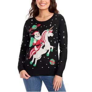 Tipsy Elves Santa Unicorn Ugly Christmas Sweater, Plus Size 2XL, NWT